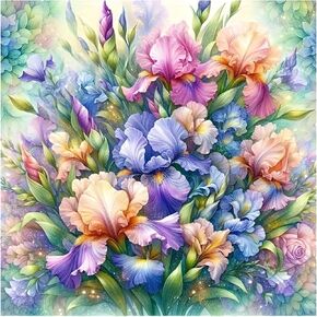 cewlonp Diamond Painting Kits for Adults-Flowers Diamond Art Kits for Adults,Flower 5D DIY Gem Art for Home Wall Decor(14x14inch)