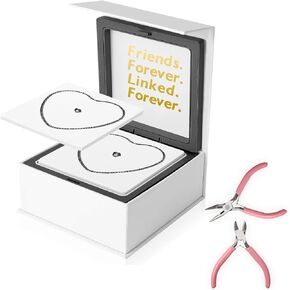 HERSIN Permanent Bracelet Kit – Locking Heart Clasp DIY Bracelet Set for Couples, Friends, and Family – Unique Jewelry for Anniversary