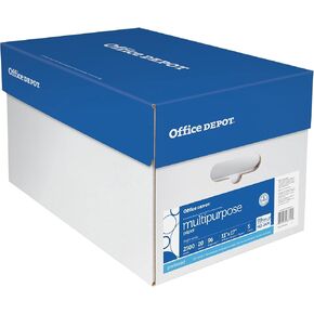 Office Depot Extra Bright Copy Paper, 11in. x 17in., 20 Lb., 90 Brightness, Case Of 5 Reams