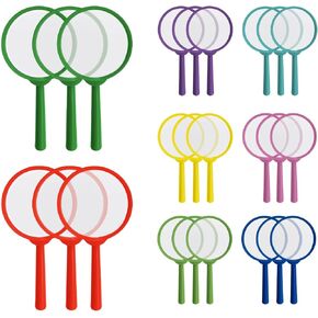 24Pcs Kids Magnifying Glasses Plastic Magnifier Colorful Hand Lens 5X Mini Magnifying Glass for Children Science Class Reading Outdoor Observation Party Favor IRCHLYN (8 Colors)