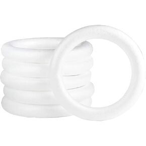 Foam Wreath Rings Foam Wreath Form Creative Ornament Desktop Round Rings Foam Circles for Home DIY Craft Crafting Christmas, 300MM