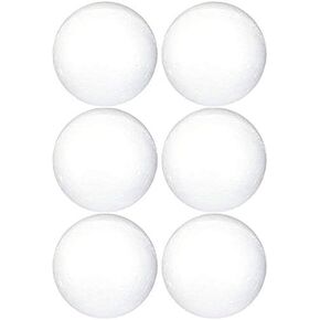 Goldenvalueable Smooth Foam Balls Craft Supplies, 4-Inch, White, 6-Pack