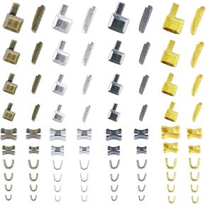 Naturahand 80pcs Metal Zipper Repair Kit - 4 Sizes & Colors - Top Stoppers, Bottom Stoppers, Insert Pins, Spr Boxes - DIY Zipper Slider Fixer for Jacket, Coat, Jeans & Bags