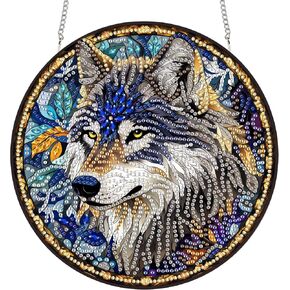 SKRYUIE Hanging Diamond Art Kits for Adults Cat, DIY Window Pendant Diamond Painting Kit Sun Catcher, Special Shaped Crystal Acrylic Double Sided, Porch Outdoor Garden Ornament 7.72 x 7.37 Inch