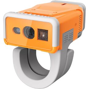 Ultra-light Tiny Ring Scanner T3 2D Wearable Barcode Scanner Bluetooth Barcode Reader Connecting with Gateway,with Battery Level Touch Button BLE Low Energy Charge Dock for Warehouse Retail