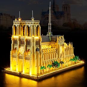 BOOZUU Light Kit for Lego-21061 Notre-Dame de Paris - Lighting Compatible with Lego Architecture Notre-Dame de Paris 21061 Building Set for Adults (Lights Only, No Lego Set)