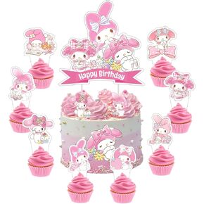 25 PCS Cake Topper و Cupcake Toppers مجموعة ، لوازم حفلات عيد ميلاد الأطفال لزخارف كعكة عيد الميلاد