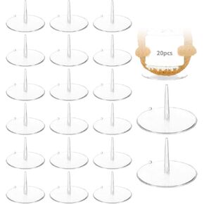 20 PCS CROCHET DOLL STAND ، Acrylic Crochet Plushies Display Stand ، قاعدة مخلل الدعم العاطفي ، قاعدة عرض دمية الكروشيه لزينة المنزل (جولة)