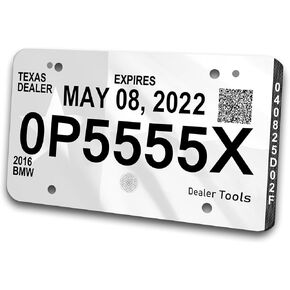 Temporary License Plates PVC Paper Sheet Tags, Waterproof, Tear Proof, for Laser Printer Auto Car Dealer, Blank Printable (50)