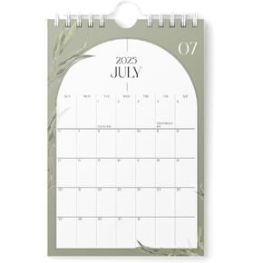 CARTO MINI WALL CALENDAR 2025-2026 - 6 × 9 بوصة يوليو 2025 إلى ديسمبر 2026 - تخطيط صغير ومتعدد الاستخدامات وسهل مع التقويم الشهري للمكتب الجمالي - بوهو الأخضر in Kuwait