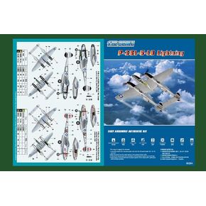 Hobby Boss Easy Assembly P-38L-5-LO Lightning Airplane Model Building Kit