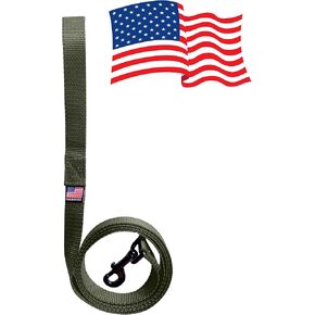 Enterprises Dog Leash Lead 6 Foot with Swivel Snap Bolt Made in The USA of 1" Polypro Heavy Weight Webbing 16 Colors Great Economical Animal Leash (Olive Drab)