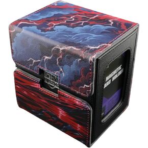 Ai Armor (Red/Blue Storm) 200+ Card Custom Art MTG Commander Dual Deck Box With Storage