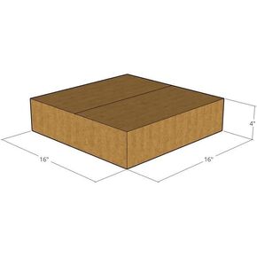 16" x 16" x 4" Corrugated Boxes 32 ECT (Pack of 5-16x16x4) | Quality Moving Boxes. Great for Shipping Boxes for Business, Office or Home.