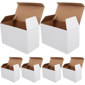 10Pcs White Corrugated Shipping Boxes 6.29X3.93X3.14 Inch Sturdy Eco-Friendly Packaging for Moving Storage and Diy Gift Wrapping