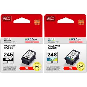 245XL Ink Cartridge Replacement for Canon 245XL 246XL Combo Pack High Capacity for Canon Ink 245 and 246, Work with Pixma MX490 MX492 MG2522 TR4520 MG3022 MG2520 TS3100 TS3122 TS3300 (Black,Color)