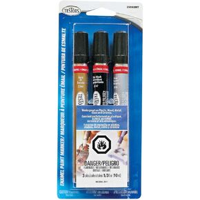 Testors 25003MT Paint Marker Set Gold/Silver/Black