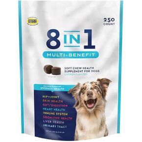 8 in 1 Multi Benefit Soft chew Health Supplement 250 Count, Health Supplement for Dogs, Vitamin