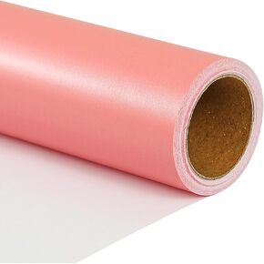 BOLIANNE Pink Matte Wrapping Paper - Solid Color Pearly-Lustre Paper, Perfect for Wedding, Christmas, Birthday, Baby Shower - 1 Roll