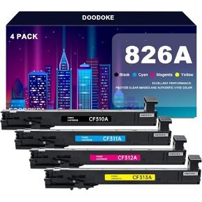 826A CF310A CF311A CF313A CF312A أسود سايان أصفر أرجواني تونر خرطوشة متوافقة مع HP M855 M855DN M855X M855XH PRINTERS ، | 31،500 صفحة | 4 حزمة