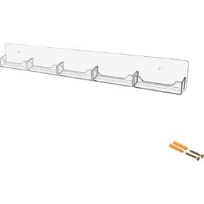 Wall Business Card Holder with Hanging Hardware for 2" x 3.5" Vertical Appointment Gift or Reward Cards Medical Corporate Offices Community Centers 5 Slots Clear Acrylic by Marketing