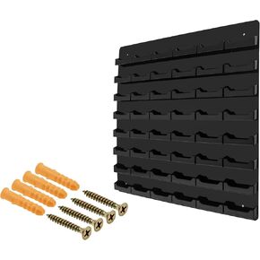 48 Pocket Business Card Display with Hardware Wall Mount Pocket Holds 3.5" x 2" Gift Cards Display Rack Multi Pocket Clear on Clear Acrylic Storage Space Saving Rack by Marketing Holders