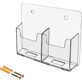 Wall Business Card Holder with Hanging Hardware for 2" x 3.5" Vertical Appointment Gift or Reward Cards Medical Corporate Offices Community Centers 5 Slots Clear Acrylic by Marketing in Saudi Arabia