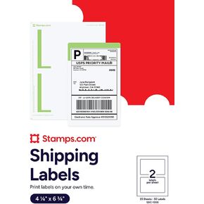 Premium Shipping Label Sheets 4 1/4" x 6 3/4", Pack of 25 – All-in-One Solution for Postage, Addresses & Packing Slips, Strong Adhesive