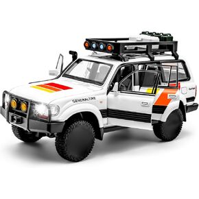Car Model: 1/24 Diecast Metal Toy Trucks with Lights and Sounds, Mini Vehicles Toys Trucks for Kids, Ages 3 and Up