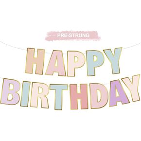 Glitter Black Gold Happy Birthday Banner Birthday Backdrop Sign Party Supplies Decorations for Women Men Kids Boys Girls,NO-DIY