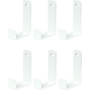 خطافات دائرية مثبتة على المسمار مصنوعة من الفولاذ المقاوم للصدأ للمناشف والأردية والقبعات والسترات في الحمام وغرفة النوم والمطبخ والمدخل والفناء الخلفي - أسود مخرش، 6 عبوات in Kuwait