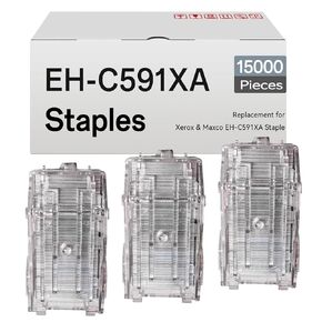3-Pack EH-C591XA Staple Cartridge Compatible for Xerox Maxco EH-C591XA, EHC591XA Stapler Cartridges Refills (3 Cartridges, 5,000 Staples Each)
