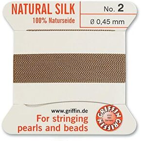 Griffin Bead Cord 100% Natural Silk Beige #2