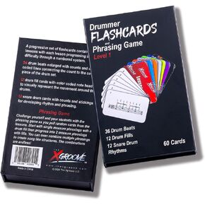 Drum Flashcards for Beginners & Intermediate Drummers – Color-Coded Rhythm System with Video Playthroughs, Snare Practice, Stick Control & Drum Beats