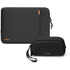 tomtoc 360° Protective Laptop Sleeve for 15.6 Inch Laptop with an Electronics Organizer Travel Case, M