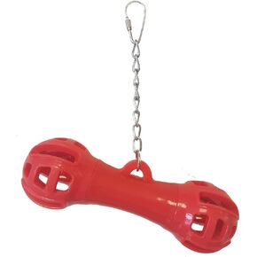 Caitec Featherland Paradise Giggly Dumbbell for Birds, Adult Bird Exercise & Playing Ball Toy, Indoor Use, 1 Count