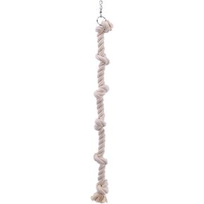 Bird Rope Toy with Knots Cotton Rope Cage Hanging Swing Parrot Bungee Toy for Chewing Climbing 15.74in in Length