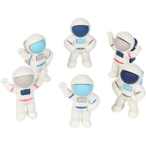 Cute Outer Space Erasers for Bulk – 9-Pack Kawaii Spaceman Pencil Erasers, Fun Desk Pets for School, Classroom Supplies, Prizes, Gifts & Party Favors