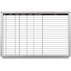 Room and Board Dry-Erase Hospital Whiteboard 60" x 40"