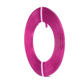 MECCANIXITY Aluminum Flat Wire, 3mm 18 Gauge Bendable Nose Wire Soft Craft Jewelry Wire for Jewelry Making Handmade Crafts DIY Bezel Sculpting, 2 Roll, Light Pink
