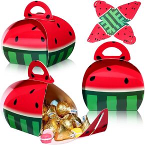 TaoBary 36 Pieces Watermelon Party Favors Boxes Melon Candy Treat Bags 3D Mini Goodie Gift Boxes for Summer Themed Birthday Baby Shower One in a Melon Party Decorations Supplies