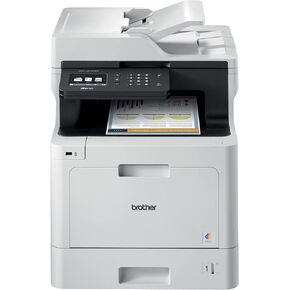 Brother Color MFC-L8610CDW All-in-One Wireless Laser Printer, White - Print Copy Scan Fax - 3.7" Touchscreen, 33 ppm, 600 x 2400 dpi, Auto 2-Sided Printing, 50-Sheet ADF, Ethernet, Tillsiy