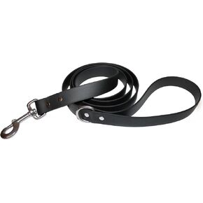 Odyssey Leash Co. Biothane® Dog Dog 6ft ، 1in عريض ، مقاوم للماء ، 1000 رطل ، أجهزة من الفولاذ المقاوم للصدأ ، مجمعة يدويًا في الولايات المتحدة (8 ألوان) (أسود) in Kuwait