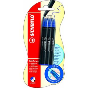 STABILO EASYoriginal Refill Cartridge Medium Pack of 6 Blue (Erasable)