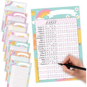 Attendance Chart for Classroom Management - 8 Incentive Chart for Classroom Essentials, 11x17 Student Behavior Charts and Homework Tracker, Teachers Class Attendance and Assignments Log