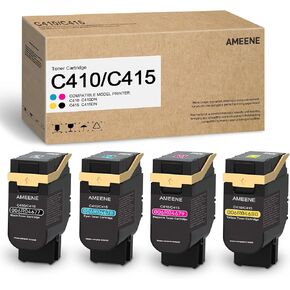 C410/C415 Toner Cartridges 4Pack(Black/Cyan/Magenta/Yellow) 006R04677 006R04678 006R04679 006R04680 Toner Replacement for Xerox C410 C410DN VersaLink C415 C415DN Printer