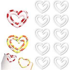 10 Pack Sublimation Blanks Acrylic Paper Clips, 4" x 2" Jumbo Oval Clear Heat Transfer Paper Clip, Thickness of 3mm, Large DIY Bookmark for Crafts, Gifts, Home, Office, School Use