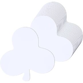 Hygloss Shamrock Shape Paper Cut-Outs for Arts & Crafts-Many Creative Uses-St. Patrick’s Day Activities- White -6 Inches- 240 Pcs