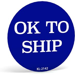 Kenco 2" Circle Inventory Control Stickers for Shipping and Inventory - 500 Permanent Adhesive Labels Per Roll Made in The USA (OK to Ship, 1 Pack)