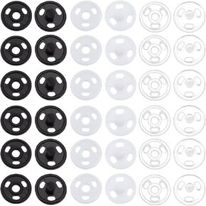 FREEBLOSS 60 Sets 4mm Tiny Snap Closures Snap Buttons with Snap Pliers Mini Doll Buttons Snaps for Sewing Plastic Clear Snaps for Sewing Button Snaps Clothing Snaps and Snap Pliers Set